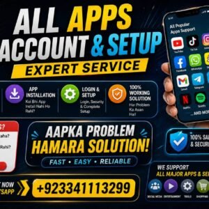 All Apps Account Creation & Setup Expert Service – 100% Safe & Fast Solution